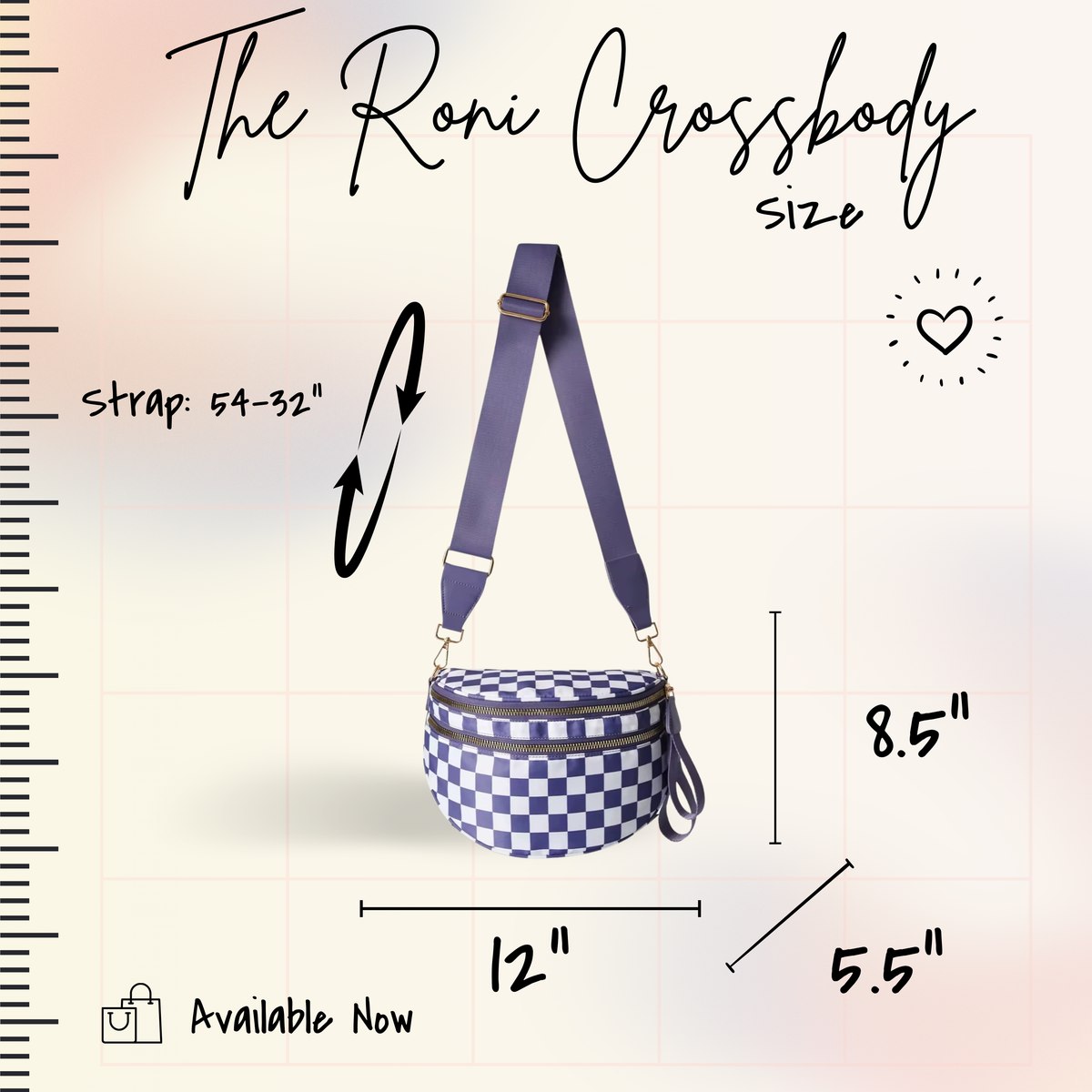 Roni - Checkered- Nylon Crossbody