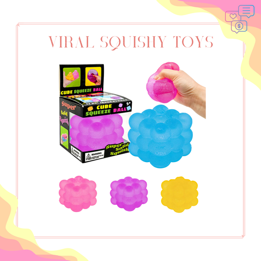 Squishy Toy - Textured Cube