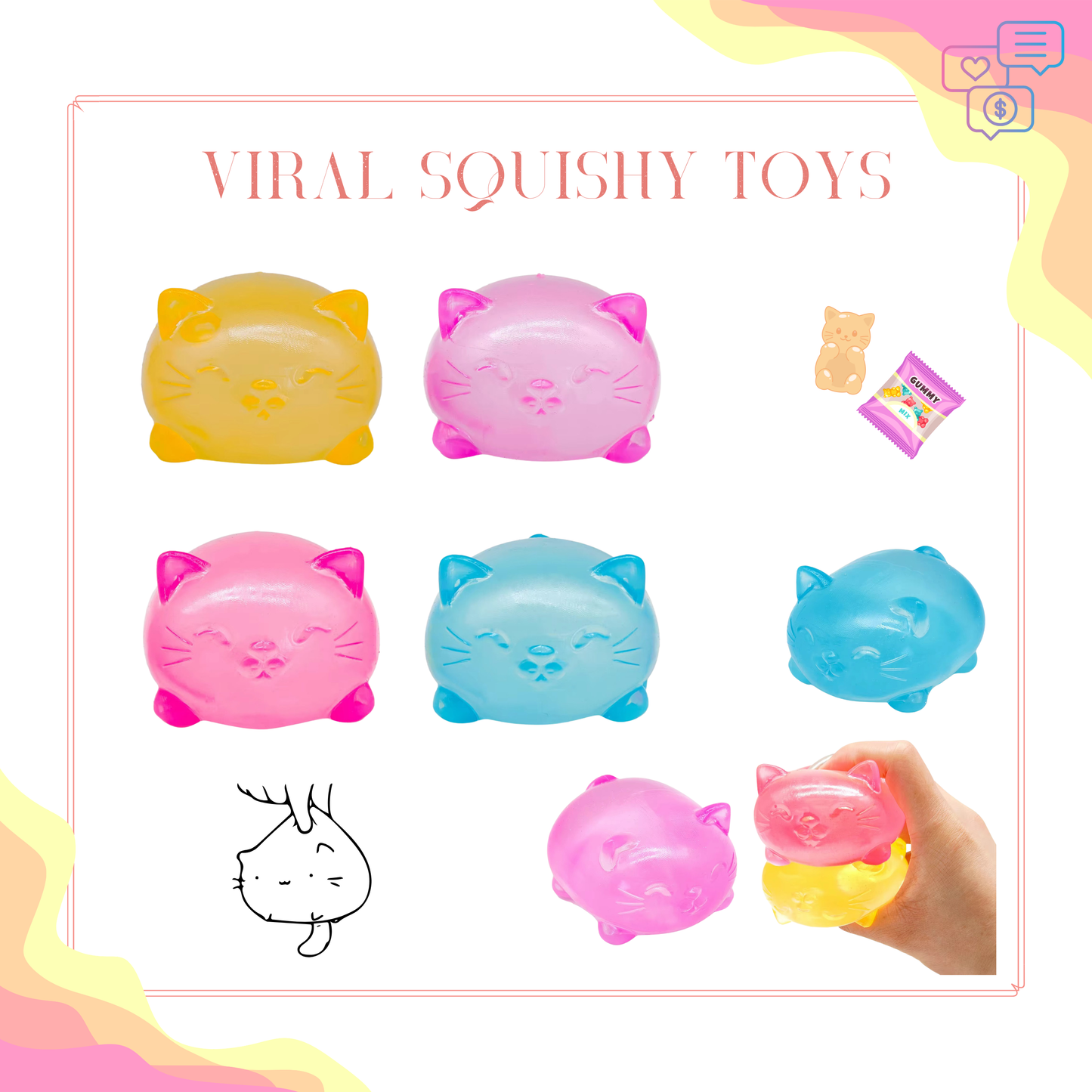 Squishy Toy - Cat - PREORDER 3/11-3/14