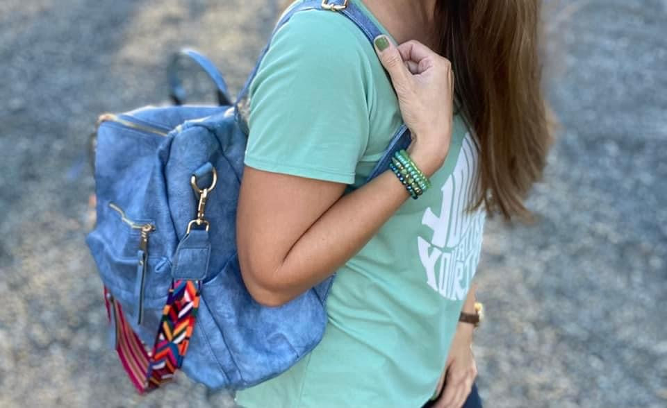 Brooke Backpack - Black + Leopard